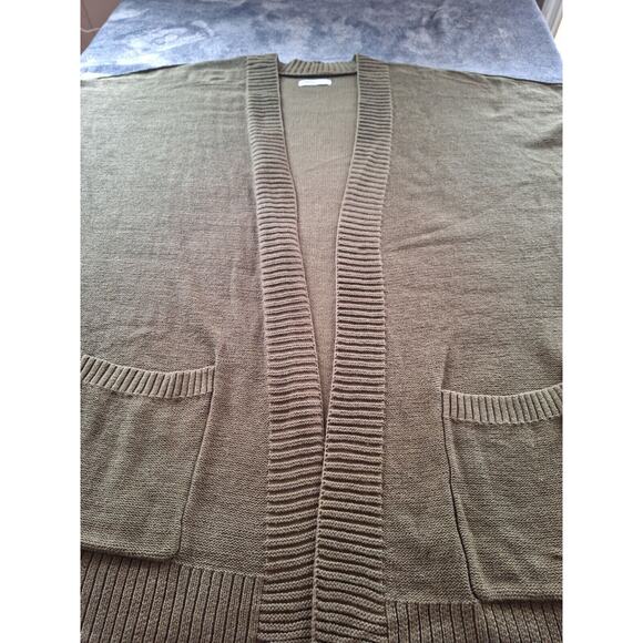 Sonoma Womans 4X Olive Green Open Front Cardigan Coastal Tunic Sweater - Picture 11 of 12